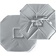 C MA DECO - Galette de chaise avec rabats et nouettes - Gris - 40x40x2cm - vignette