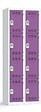 P.HENRY - Vestiaire 2 colonnes 8 cases - Acier - Gris perle et prune - vignette