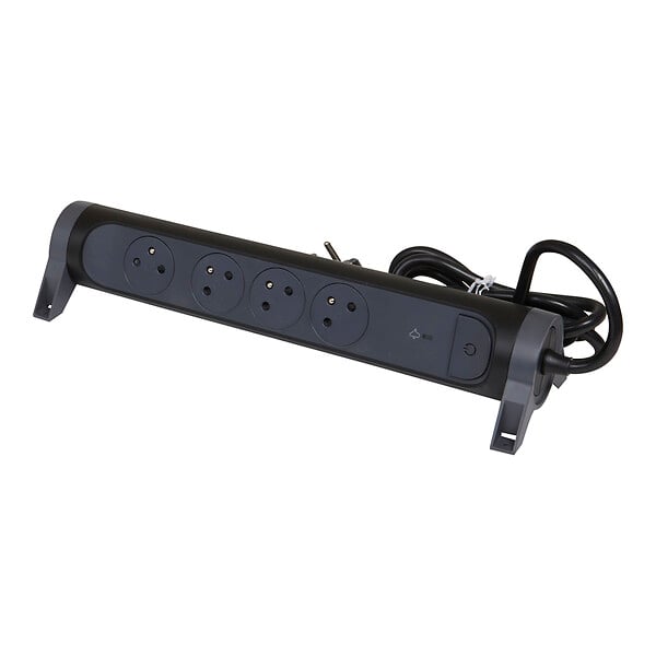 LEGRAND - Multiprise 4 prises 2P+T - Noir - 1.5 m - large
