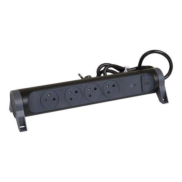 LEGRAND - Multiprise 4 prises 2P+T - Noir - 1.5 m - large