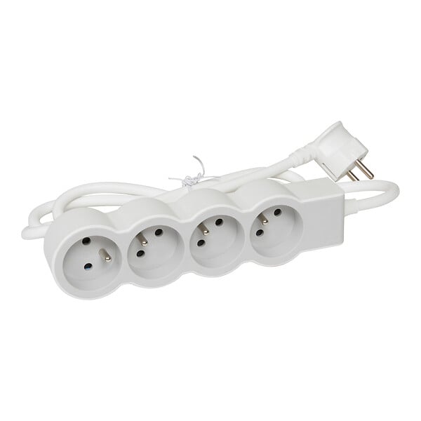 LEGRAND - Multiprise 4 prises câble 1,5 mètre et 1mm² de section - large