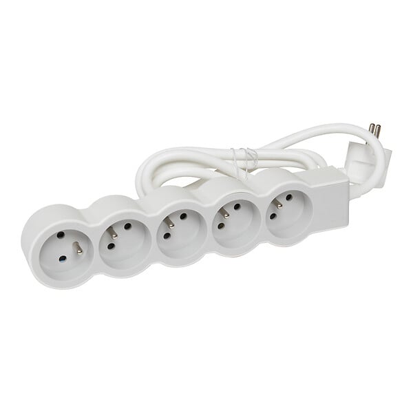 LEGRAND - Multiprise extra-plate 5 prises avec câble 1,5 m - large