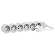 LEGRAND - Multiprise 6 prises extra-plate - Blanc et gris - 1,5 m - vignette