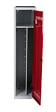 P.HENRY - Vestiaire 1 case - Acier - Gris perle-rouge - H180cm - vignette