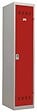 P.HENRY - Vestiaire 1 case - Acier - Gris perle-rouge - H180cm - vignette