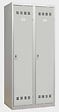 P.HENRY - Vestiaire acier industrie salissante 2 cases gris perle - vignette