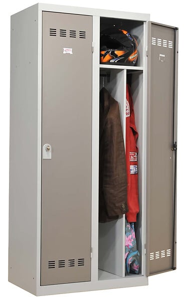 P.HENRY - Vestiaire industrie salissante 2 cases gris perle-taupe - large