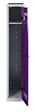 P.HENRY - Vestiaire 1 case acier industrie propre gris-prune - 180cm - vignette