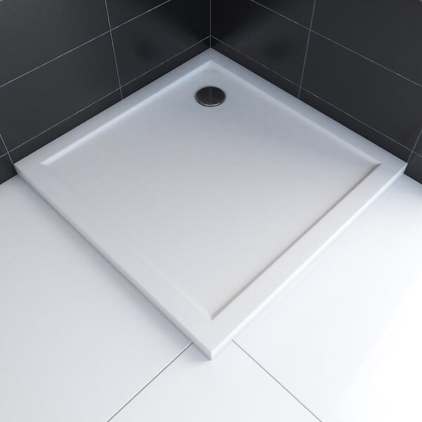AURLANE - Receveur de douche acrylique Pure 2 - Blanc - l.80xP.80cm - large
