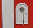 P.HENRY - Vestiaire industrie salissante 2 cases - Gris perle et rouge - vignette