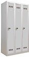 P.HENRY - Vestiaire industriel 3 cases - Acier - Gris perle - L90cm - vignette