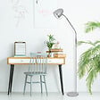 COREP - Lampadaire Arty - Métal - Gris silver - 155cm - vignette