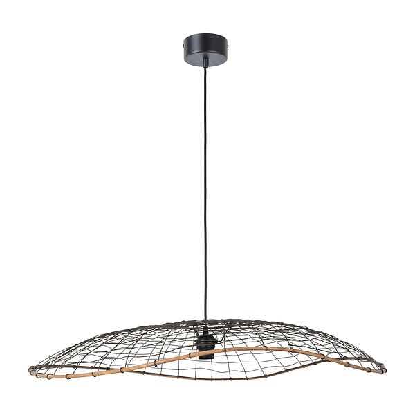 COREP - Suspension dôme bambou Lanka Anthracite - Diam.80cm - large