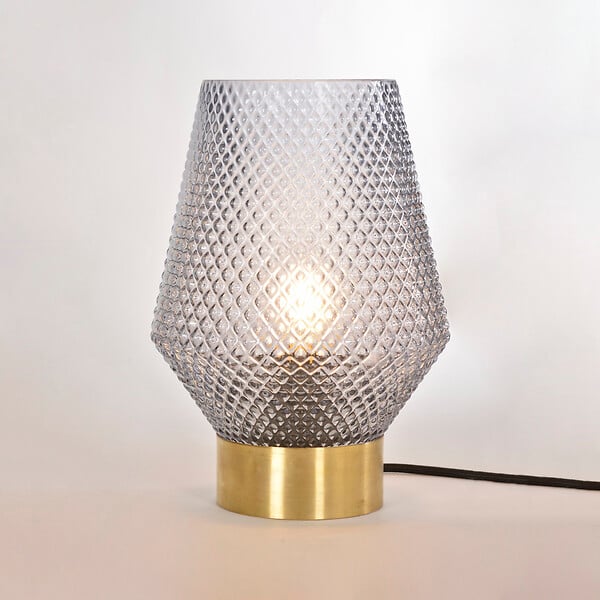 COREP - Lampe à poser en verre Acerola Fumé - E27 - large