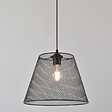 COREP - Suspension conique métal grillagé Secret Noir mat 60W max - vignette