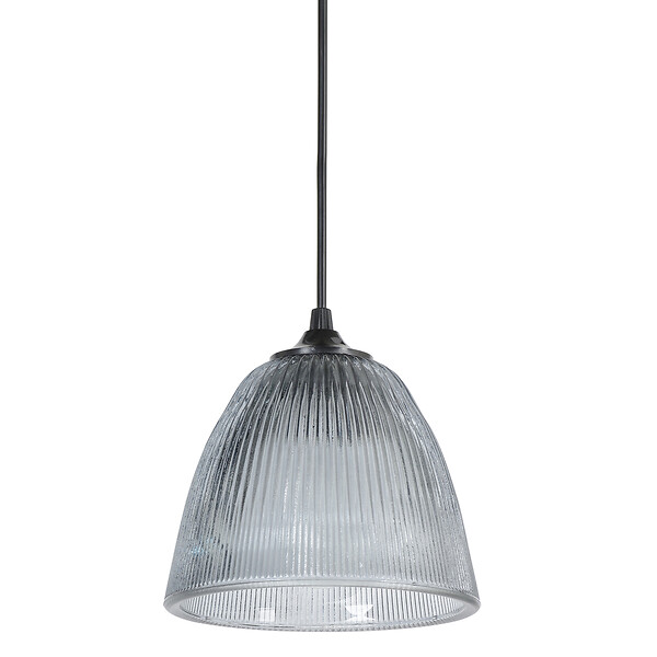COREP - Suspension ogive verre d16 strie fume - large