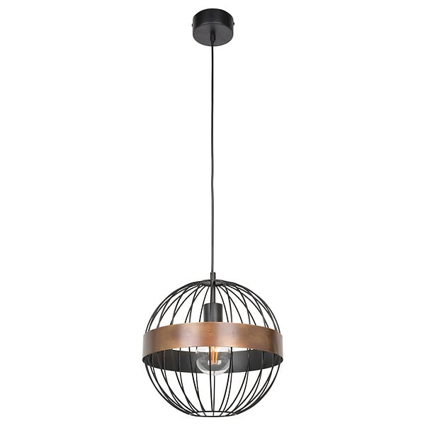 COREP - Suspension globe Raw - Noir mat et bronze - large