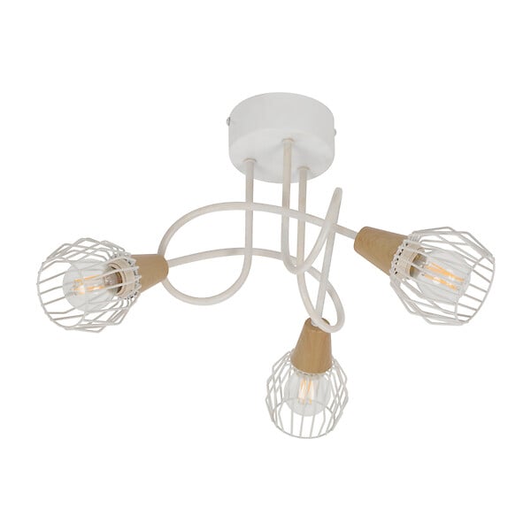 COREP - Plafonnier 3 lumières métal Tyron Blanc 40W - large
