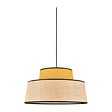 COREP - Suspension empilement conique en raphia - Moutarde - E27 - vignette