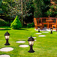 COREP - Borne lumineuse extérieure polycarbonate Florence Noire E27 - vignette