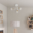 COREP - Plafonnier 3 lumières métal Tyron Blanc 40W - vignette