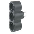 LEGRAND - Multiprise 3 prises frontales 2P+T Noir - 3680 W - vignette
