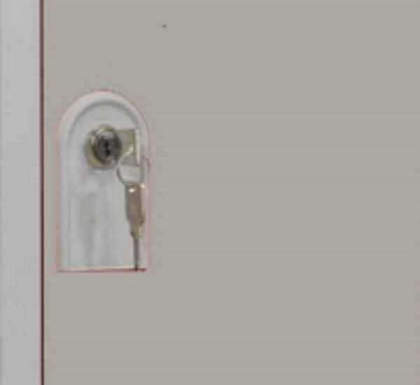 P.HENRY - Vestiaire 1 case gris perle - Acier - 50x40x180cm - large