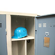 P.HENRY - Vestiaire industrie salissante 3 cases - Gris perle et bleu - vignette