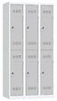 P.HENRY - Vestiaire 3 colonnes de 2 cases gris perle - vignette