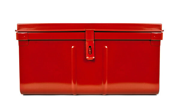 P.HENRY - Pierre henry - coffre en metal rouge 45 litres - large