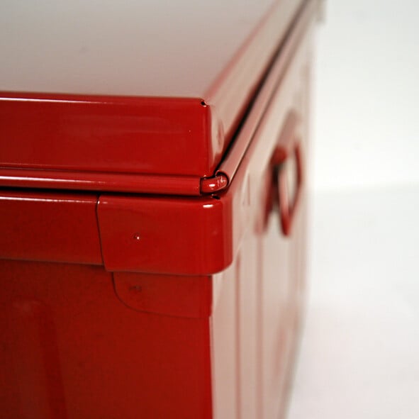 P.HENRY - Pierre henry - coffre en metal rouge 45 litres - large