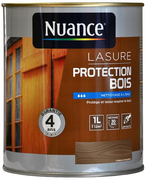 NUANCE - Lasure Protection bois - Chêne moyen - 1L - large