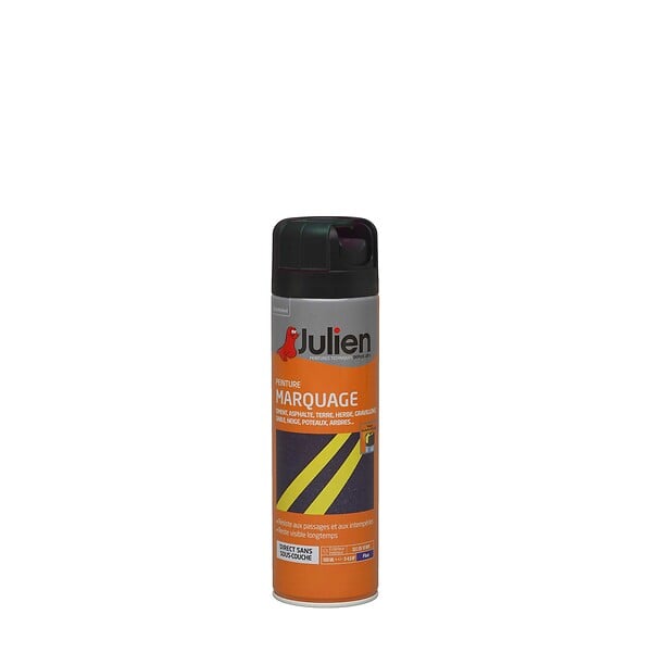 JULIEN - Peinture aerosol Marquage - Noir - Mat - 500ml - large