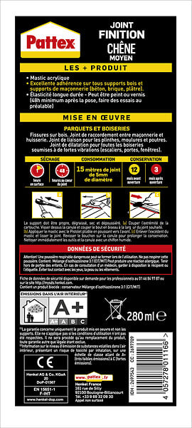 PATTEX - Joint finition parquet chêne moyen PATTEX cart 280ml - large
