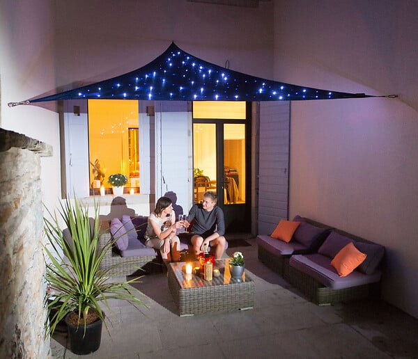JARDILINE - Voile d'ombrage triangulaire Austral - Bleu nuit - 3.6m - large