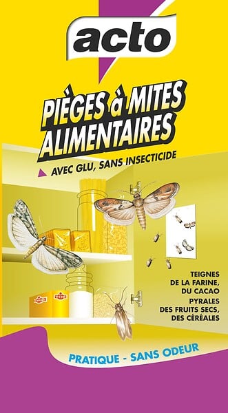 ACTO - 3x Pièges à mites alimentaires - large