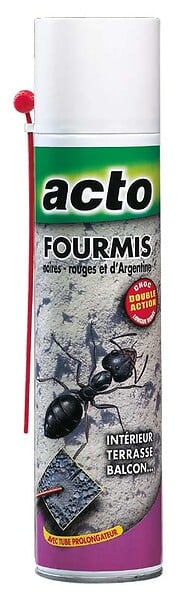 ACTO - Aérosol fourmis - 400ml - Action contact longue durée - large