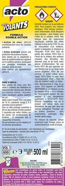 ACTO - Aérosol insecticide spécial volants - 400ml - large