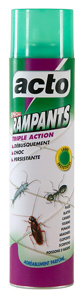 ACTO - Aérosol insecticide rampants - 400ml - Triple action - large