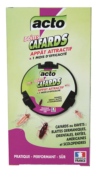 ACTO - Boîtes appâts cafards au spinosad - Sans odeur - 2 pièces - large