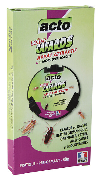 ACTO - Boîtes appâts cafards au spinosad - Sans odeur - 2 pièces - large