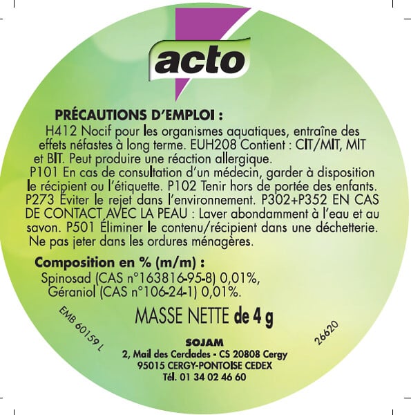 ACTO - Boîtes appâts cafards au spinosad - Sans odeur - 2 pièces - large