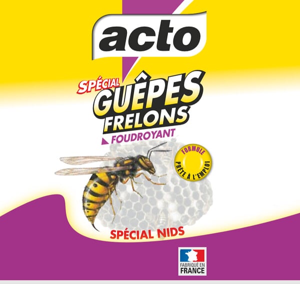 ACTO - Liquide spécial nids guêpes - frelons 1L - large