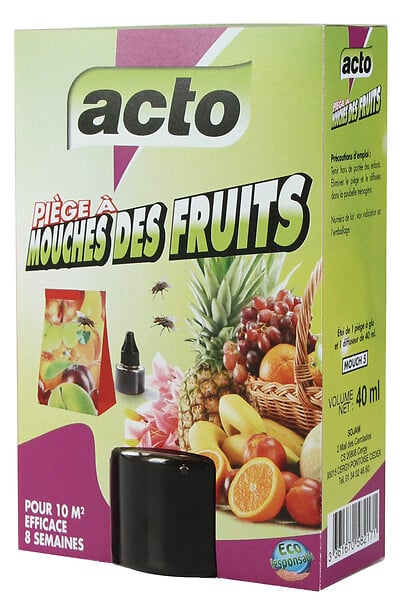 ACTO - Piège à mouches des fruits - Adhésif + diffuseur - 8 sem. - large