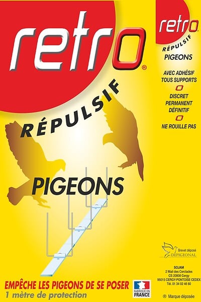 RETRO - Répulsif pigeons picots - Kit 1 m - Plastique transparent - large