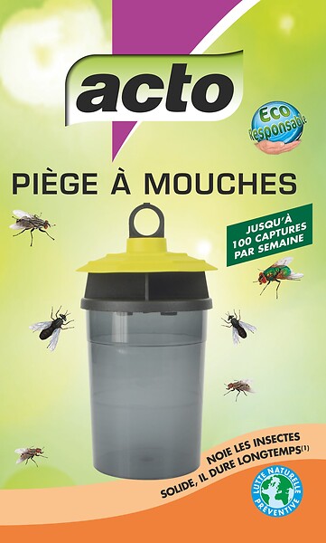 ACTO - Piège à mouches - Plastique solide - ACTO Natur - large