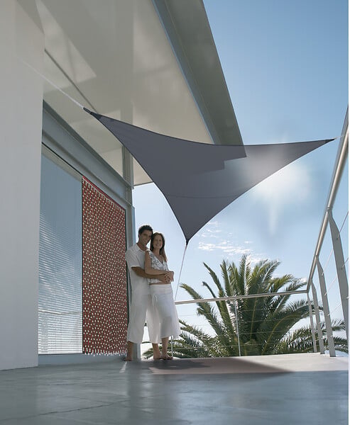 JARDILINE - Voile d'ombrage triangulaire Serenity - Ardoise - L.500cm - large