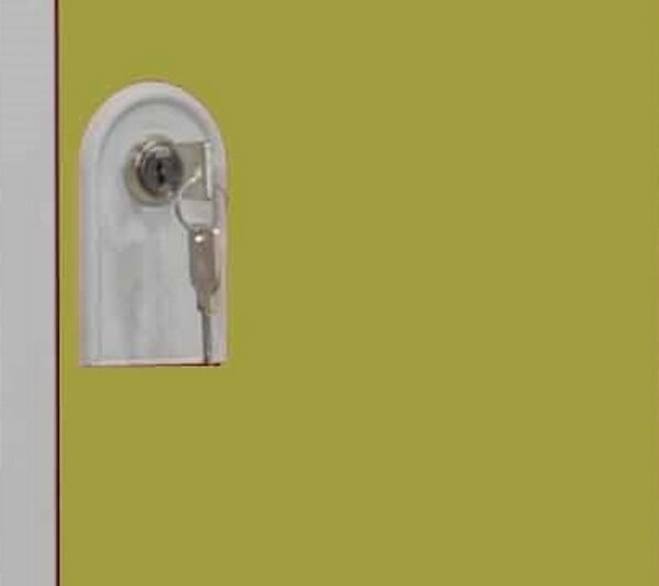 P.HENRY - Vestiaire 2 colonnes - 4 cases - Gris perle et anis - large