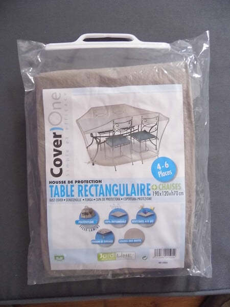 JARDILINE - Housse jardin Cover One - Gris mastic - H.70xL.190xP.120cm - large