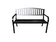 Banc de jardin - En acier - Noir - 2 personnes - vignette